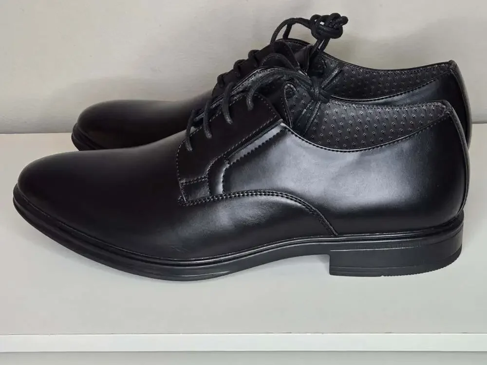 Perry Ellis Portfolio Men's Ultra Foam Black Dress Shoes Size 10.5 Wide